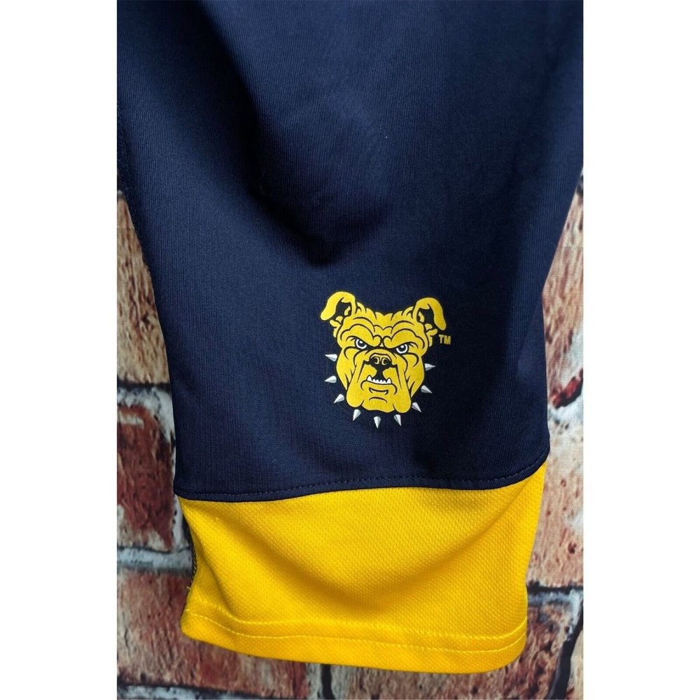 NC A&T Aggies HBCU Women's XL 16/18 Navy Blue Gold Capri Crop Leggings Russell - Picture 4 of 5
